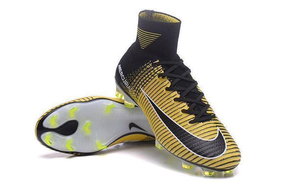 Nike Mercurial Superfly V FG Soccer Cleats Yellow Black - StarStadium