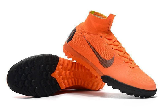 Nike MercurialX Superfly 360 Elite Turf Soccer Cleats Orange Black - StarStadium
