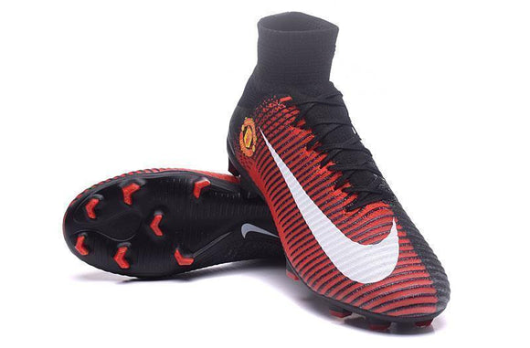Nike Mercurial Superfly V Manchester United FG Soccer Cleats Red Black - StarStadium
