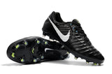 Nike Flyknit Tiempo Legend FG Cleats Black/White