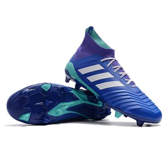 Adidas Predator 18.1 FG Soccer Cleats Purple Blue White turquoise - StarStadium