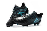 Adidas X Series Leather FG Cleats Black/Blue