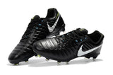 Nike Flyknit Tiempo Legend FG Cleats Black/White