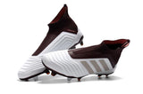 Adidas Predator 18+ FG Soccer Cleats White Gold Wine Red - StarStadium