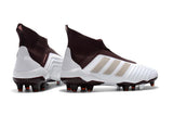 Adidas Predator 18+ FG Soccer Cleats White Gold Wine Red - StarStadium