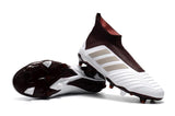 Adidas Predator 18+ FG Soccer Cleats White Gold Wine Red - StarStadium