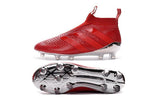 Adidas ACE 16+ Purecontrol FG/AG Soccer Cleats Red Silver - StarStadium