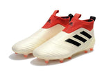 Adidas Ace 17+ Purecontrol FG Champagne Soccer Cleats White Red Black - StarStadium