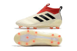 Adidas Ace 17+ Purecontrol FG Champagne Soccer Cleats White Red Black - StarStadium