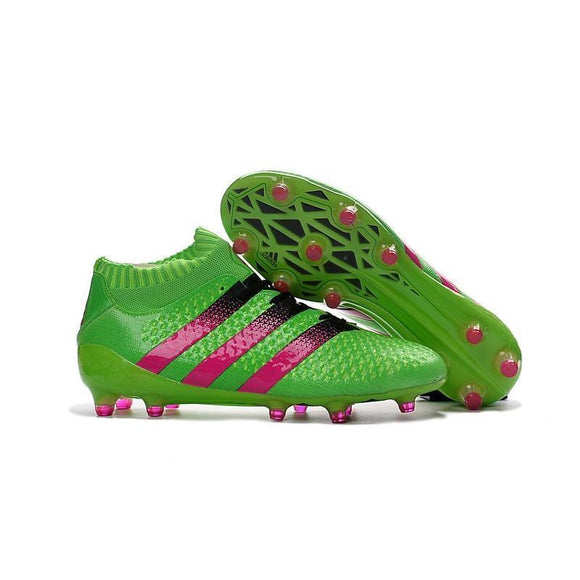 ADIDAS ACE 16.1 PRIMEKNIT FG - SOLAR GREENSHOCK PINKCORE BLACK - StarStadium