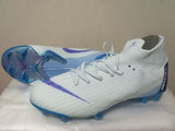 Nike Mercurial Superfly VI Academy MG Cleat White Blue High Cut - StarStadium