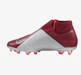 Nike Phantom Vision Elite DF FG Soccer Cleats Maroon Silver Black - StarStadium