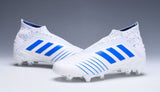 Adidas Predator 19.1 FG White Blue no Lace - StarStadium