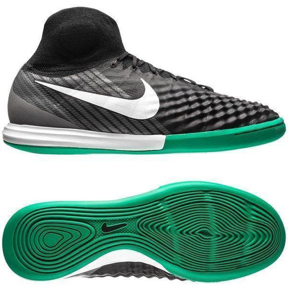 Nike MagistaX Proximo II DF IC Soccer Shoes Black Green White CoolGrey - StarStadium