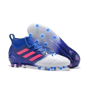 Adidas ACE 17.1 Primeknit Soccer Cleats Blue White Pink - StarStadium