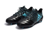 Adidas X Series Leather FG Cleats Black/Blue