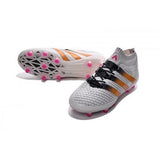 Adidas ACE 16.1 Primeknit FG/AG Soccer Shoes White Gold Black Pink - StarStadium