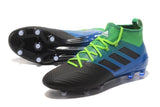 Adidas ACE 17.1 Primeknit Soccer Cleats Core Black Blue Green - StarStadium