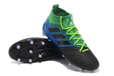 Adidas ACE 17.1 Primeknit Soccer Cleats Core Black Blue Green - StarStadium