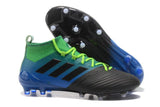 Adidas ACE 17.1 Primeknit Soccer Cleats Core Black Blue Green - StarStadium