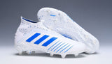 Adidas Predator 19.1 FG White Blue no Lace - StarStadium