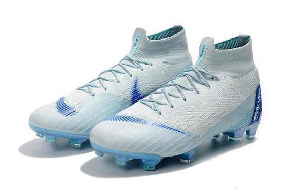 Nike Mercurial Superfly VI 360 Elite FG Soccer Cleats White Blue - StarStadium