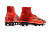 Nike Mercurial Superfly V AG Soccer Cleats University Red Black - StarStadium