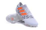 Adidas Nemeziz Messi 17+ 360 Agility FG Soccer Boots White Orange Grey - StarStadium