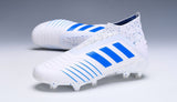 Adidas Predator 19.1 FG White Blue no Lace - StarStadium