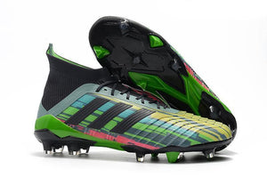 Adidas Predator 18.1 FG Soccer Cleats Black Green Blue Yellow Colorful - StarStadium