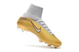 Nike Mercurial Superfly V QuintoTriunfo FG Soccer Cleats Golden White - StarStadium