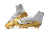 Nike Mercurial Superfly V QuintoTriunfo FG Soccer Cleats Golden White - StarStadium