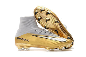 Nike Mercurial Superfly V QuintoTriunfo FG Soccer Cleats Golden White - StarStadium