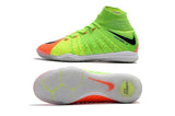 Nike HypervenomX Proximo II DF Indoor Soccer Shoes Green Black Orange - StarStadium