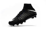 Nike Hypervenom Phantom III DF FG Soccer Cleats Blackout Black White - StarStadium