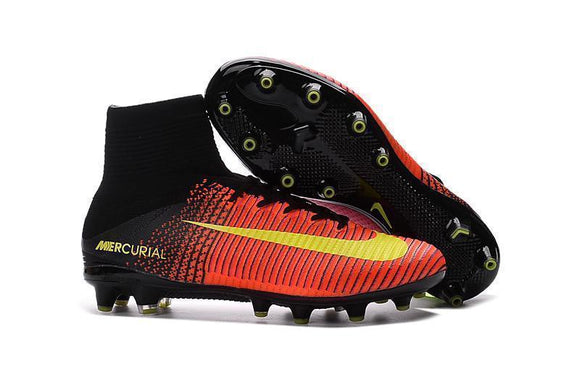 Nike Mercurial Superfly V AG Soccer Cleats Total Crimson Black Pink - StarStadium