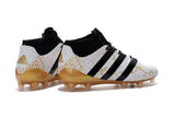 Adidas ACE 16.1 Primeknit FG/AG Soccer Shoes White Black Gold Metallic - StarStadium