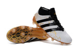 Adidas ACE 16.1 Primeknit FG/AG Soccer Shoes White Black Gold Metallic - StarStadium
