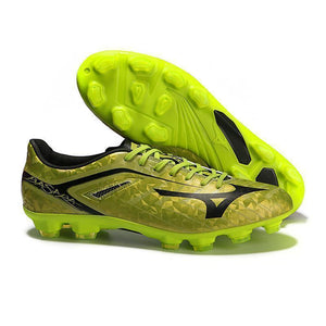 Mizuno Basara 001 FG Soccer Cleats Green Black Safety Yellow - StarStadium