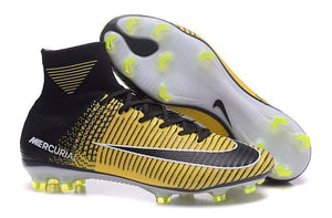 Nike Mercurial Superfly V FG Soccer Cleats Yellow Black - StarStadium