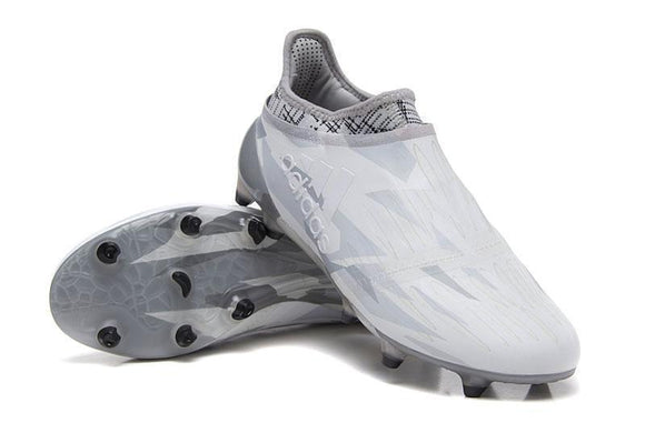Adidas X 16+ Purechaos FG Soccer Cleats White Clear Grey Black - StarStadium