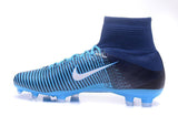 Nike Mercurial Superfly V FG Soccer Cleats Blue Dark White - StarStadium