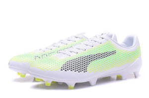 PUMA evoSPEED 17 FG Soccer Cleats White Grass Green Black - StarStadium