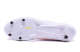 PUMA evoSPEED 17 FG Soccer Cleats White Orange Black Yellow - StarStadium