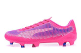 PUMA evoSPEED 17 FG Soccer Cleats Pink Blue White - StarStadium