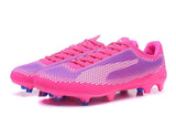 PUMA evoSPEED 17 FG Soccer Cleats Pink Blue White - StarStadium