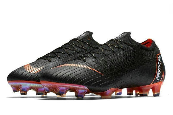 Nike Mercurial Vapor XII 360 Elite FG Soccer Cleats Black Total Orange - StarStadium