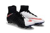 Nike Hypervenom Phantom III DF FG Soccer Cleats Black White Red - StarStadium