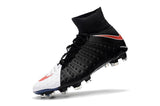 Nike Hypervenom Phantom III DF FG Soccer Cleats Black White Red - StarStadium