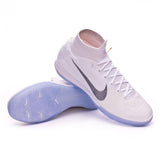 Nike Mercurial SuperflyX VI Elite IC Soccer Cleats White Metallic Grey - StarStadium